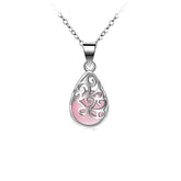 Pink Moonstone Teardrop Necklace